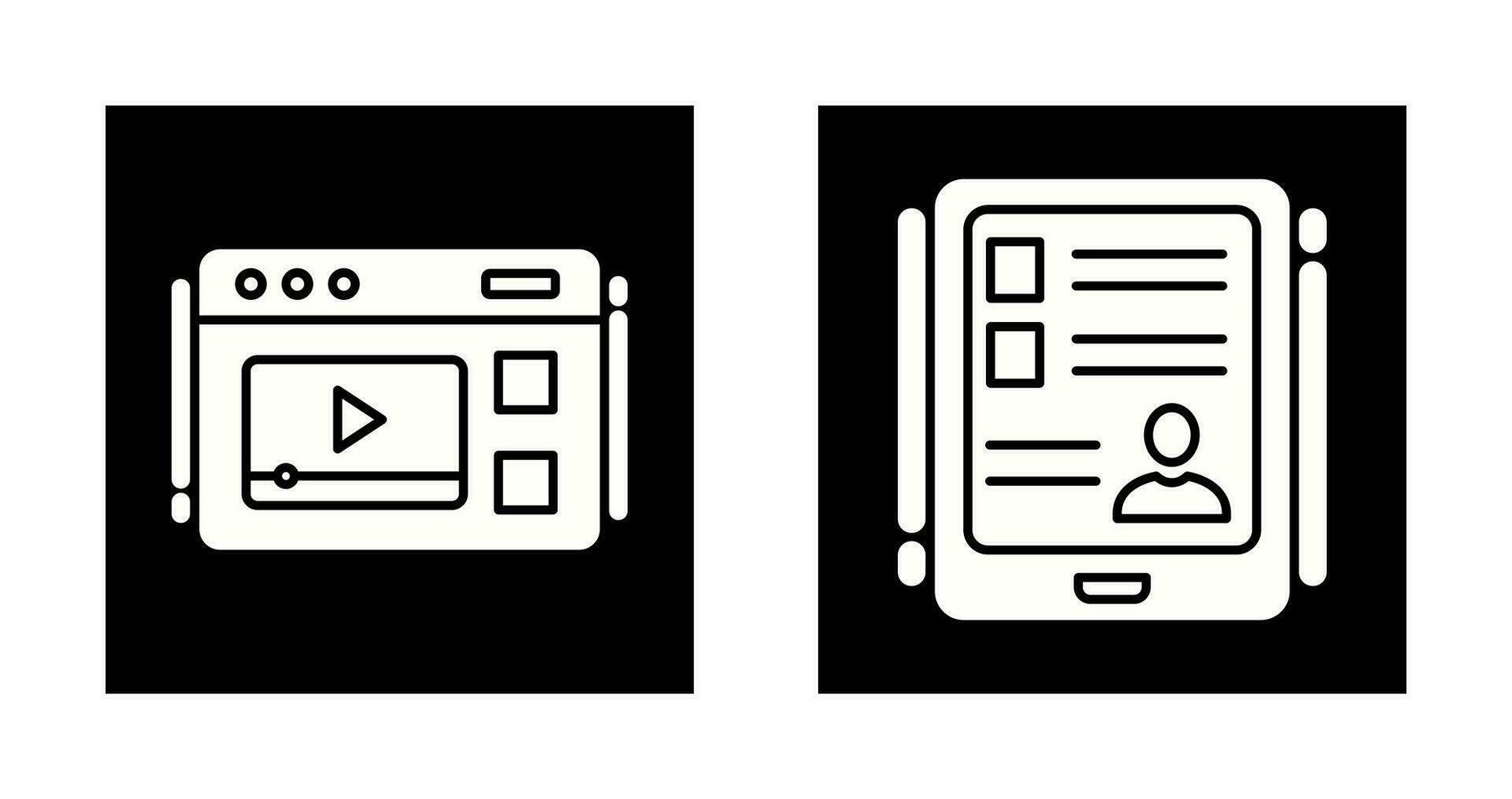 Video und Tablette Symbol vektor