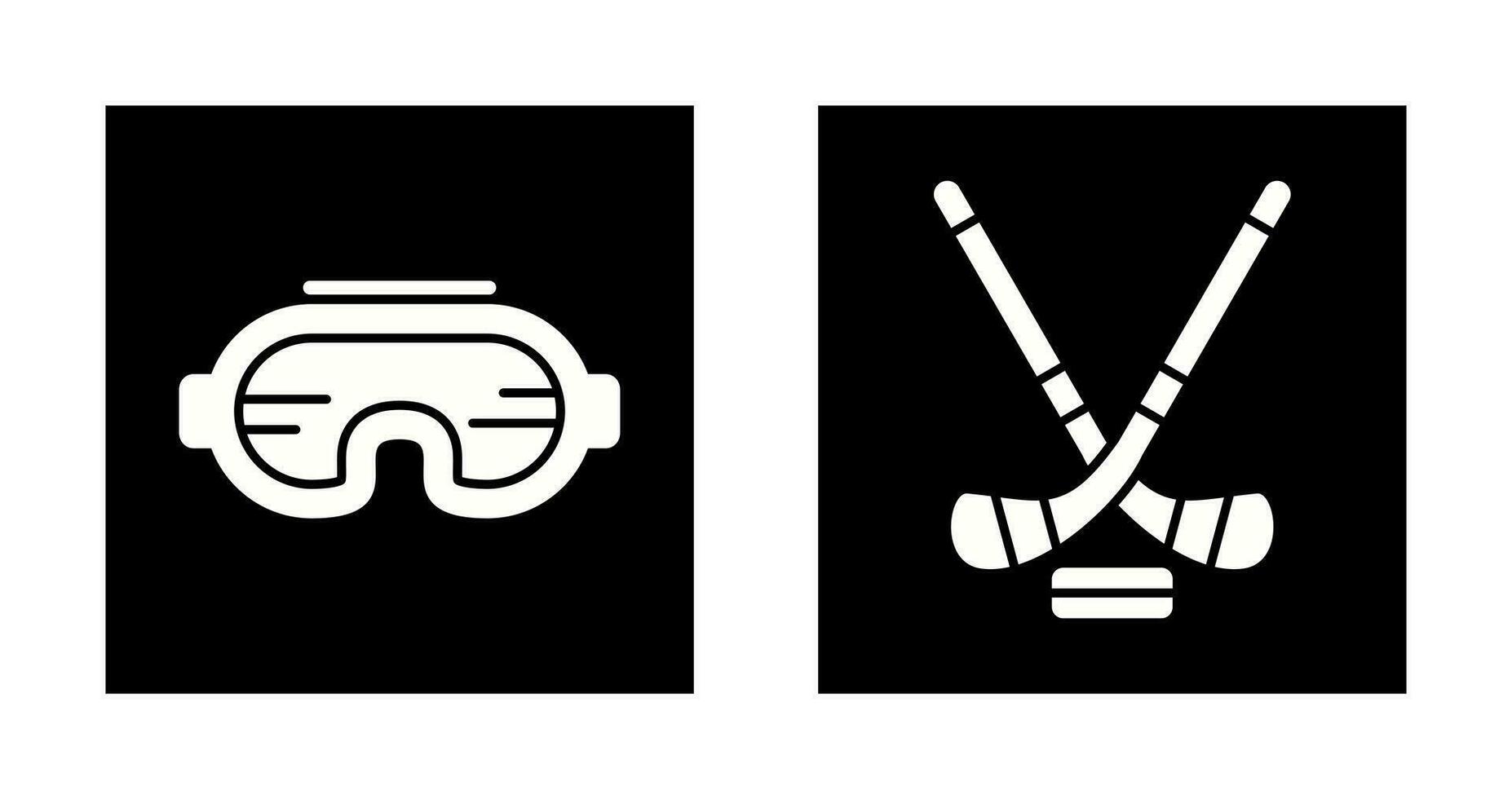 Goggle und Eis Eishockey Symbol vektor