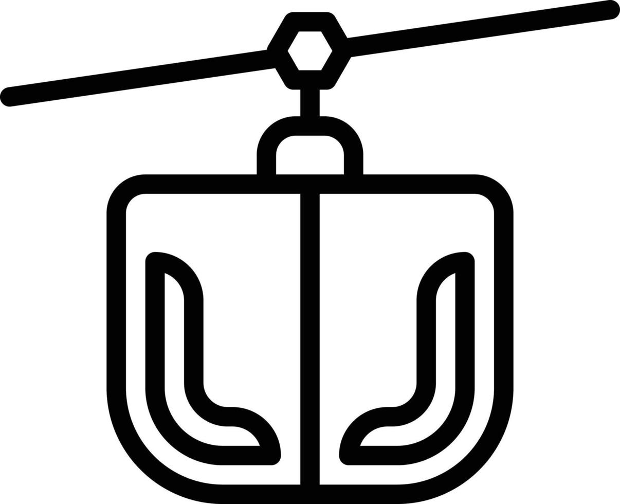 Liniensymbol für die Standseilbahn vektor