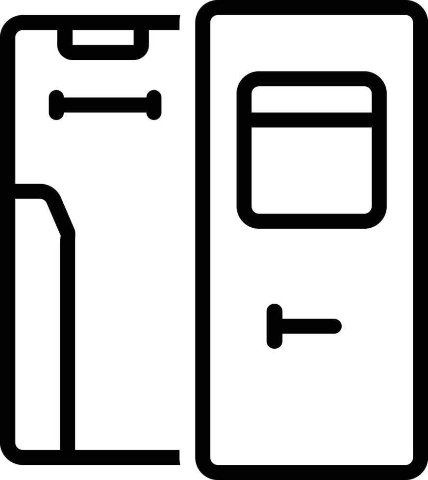 Liniensymbol für die Bustür vektor