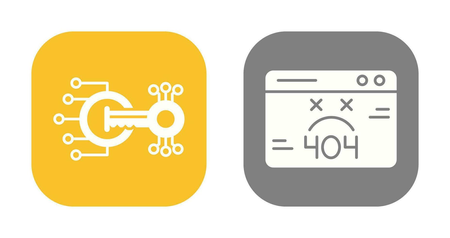Verschlüsselung und 404 Error Symbol vektor