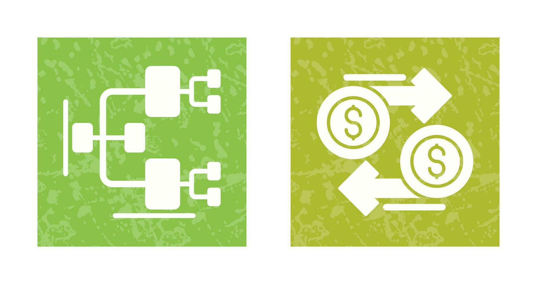 Diagram och dollar ikon vektor