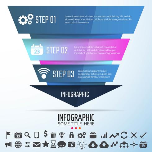 Geometrisk infografisk designmall vektor