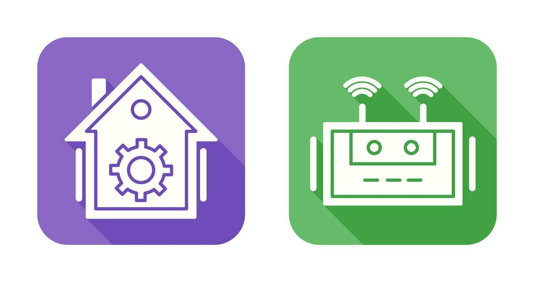 Zuhause Automatisierung und Router Symbol vektor