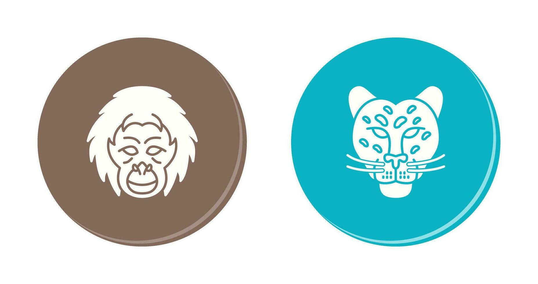 Orang-Utan und gefährlich Symbol vektor