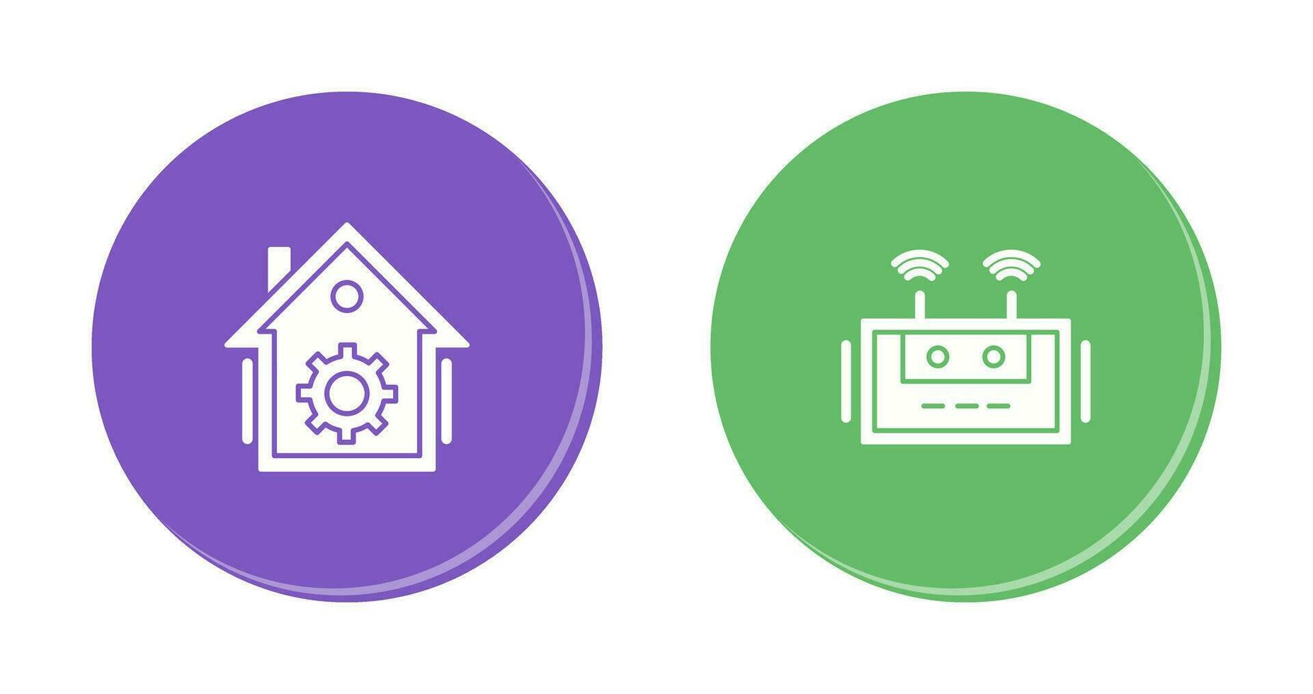 Zuhause Automatisierung und Router Symbol vektor