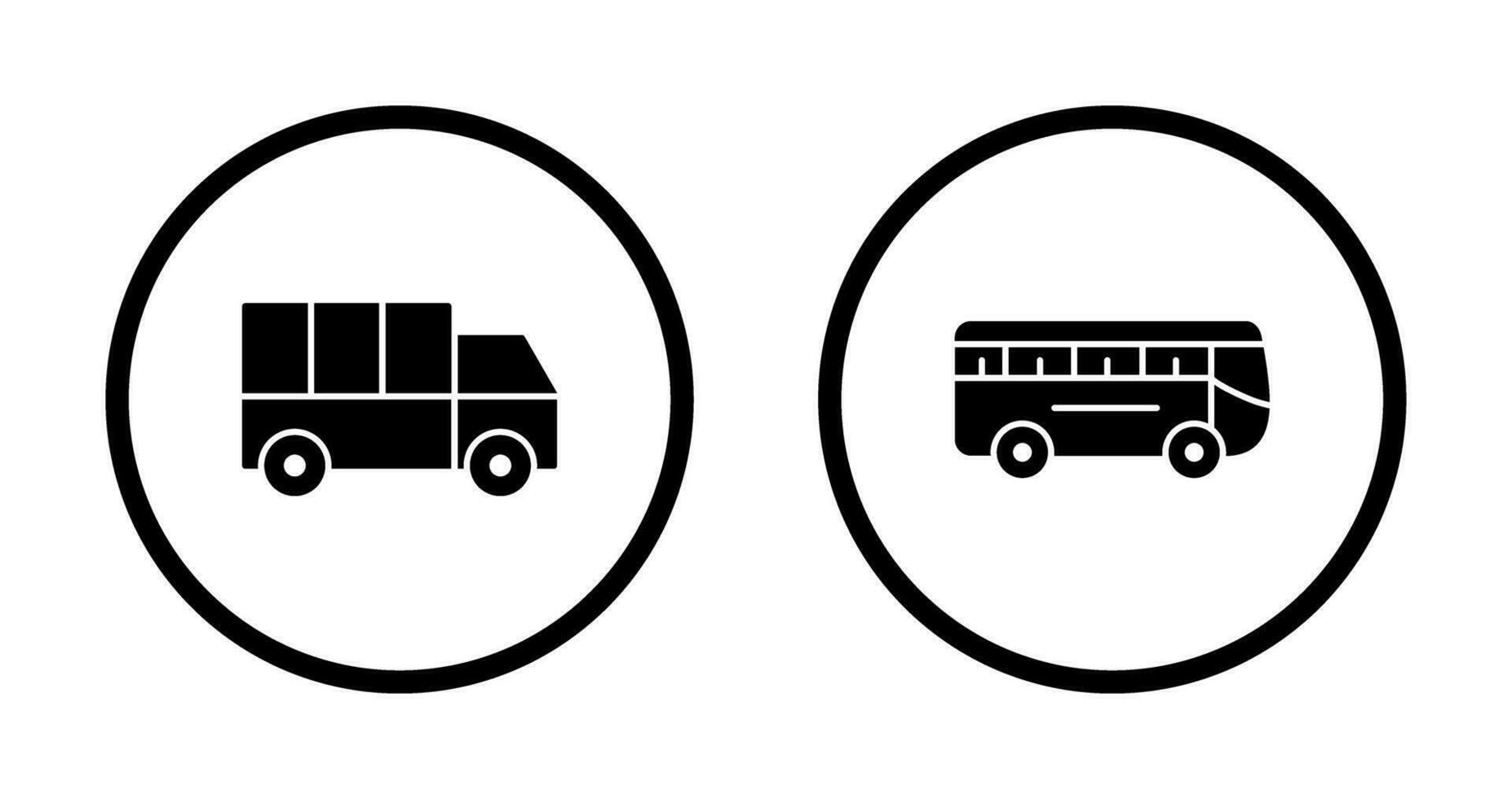 LKW und Bus Symbol vektor