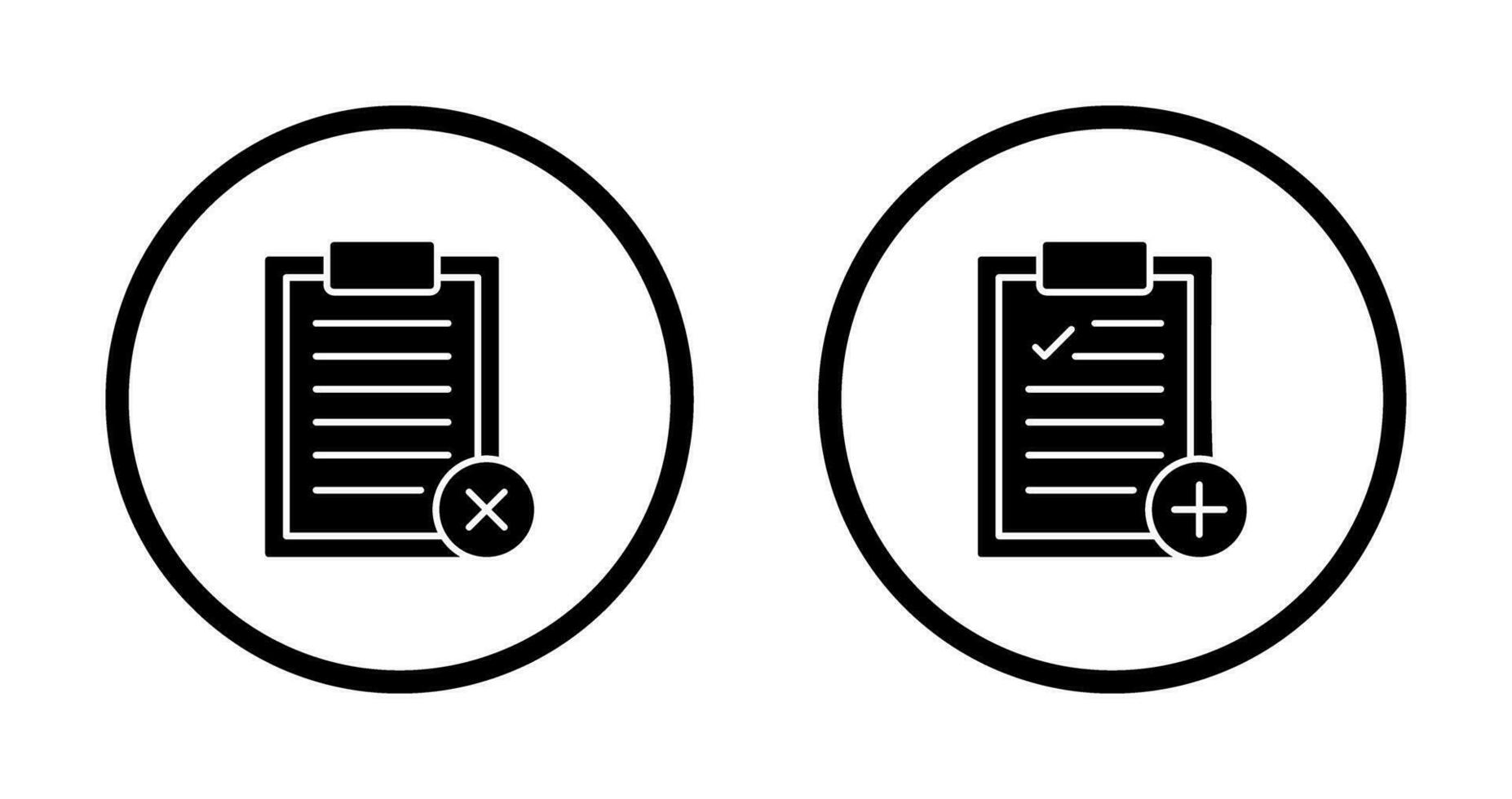 abgelehnt und hinzufügen Symbol vektor