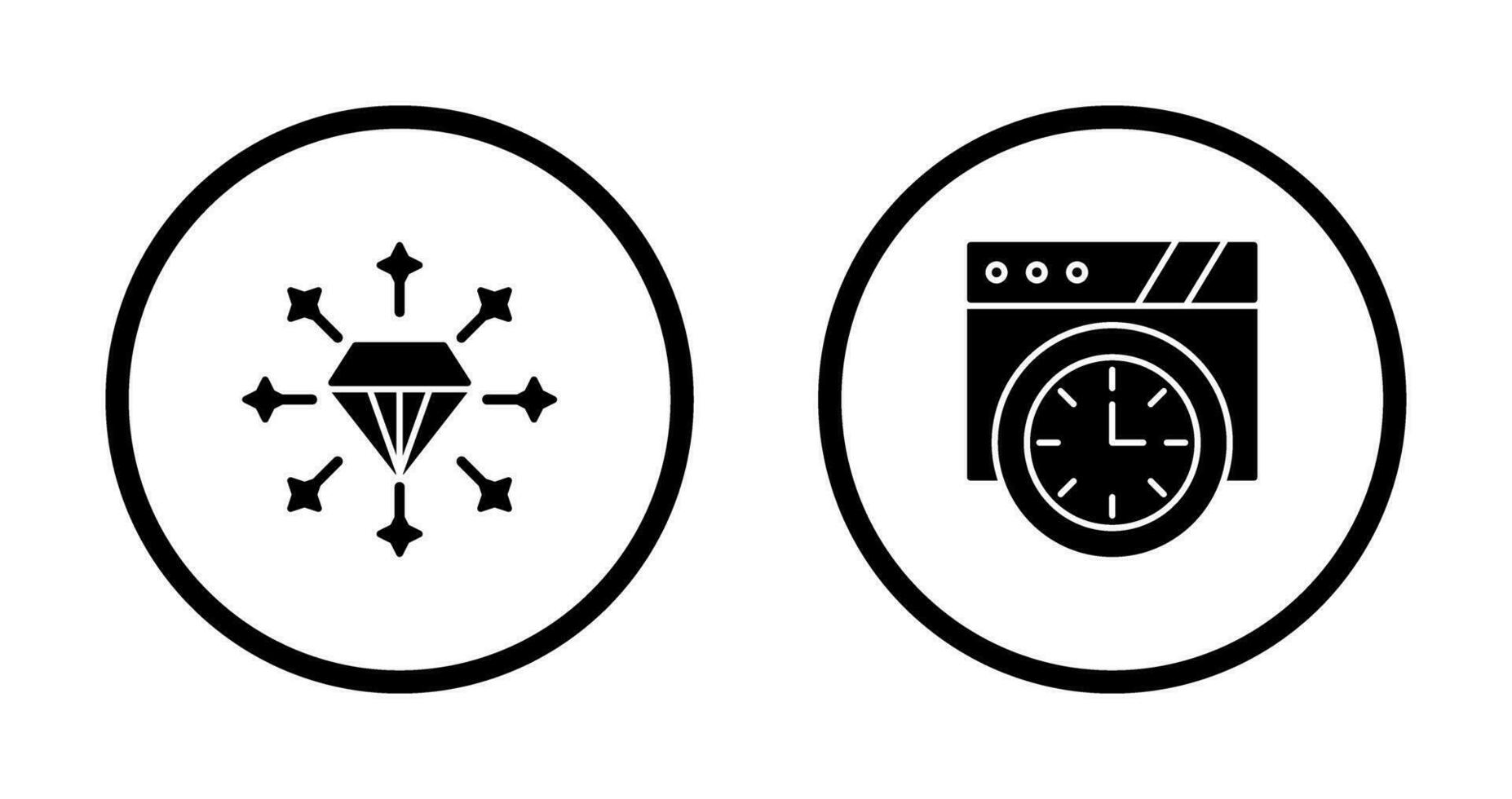 Diamant und Mauer Uhr Symbol vektor