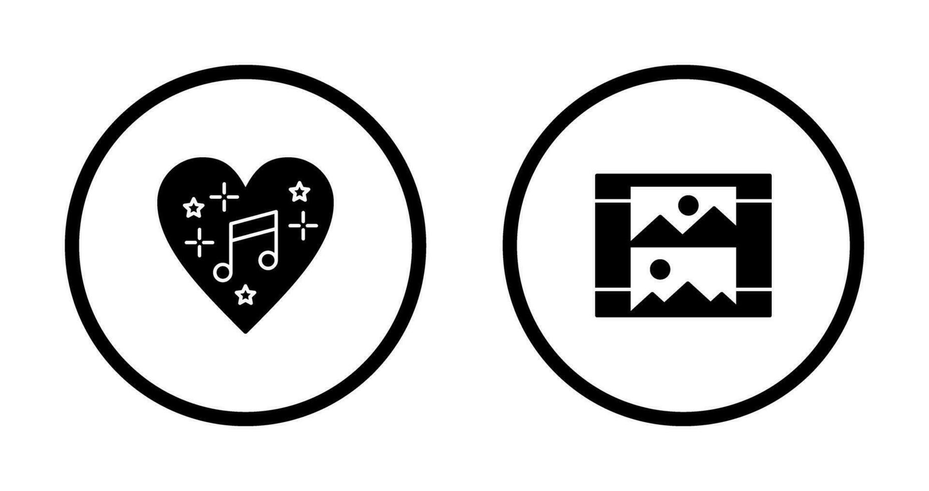 Musik- und Galerie Symbol vektor