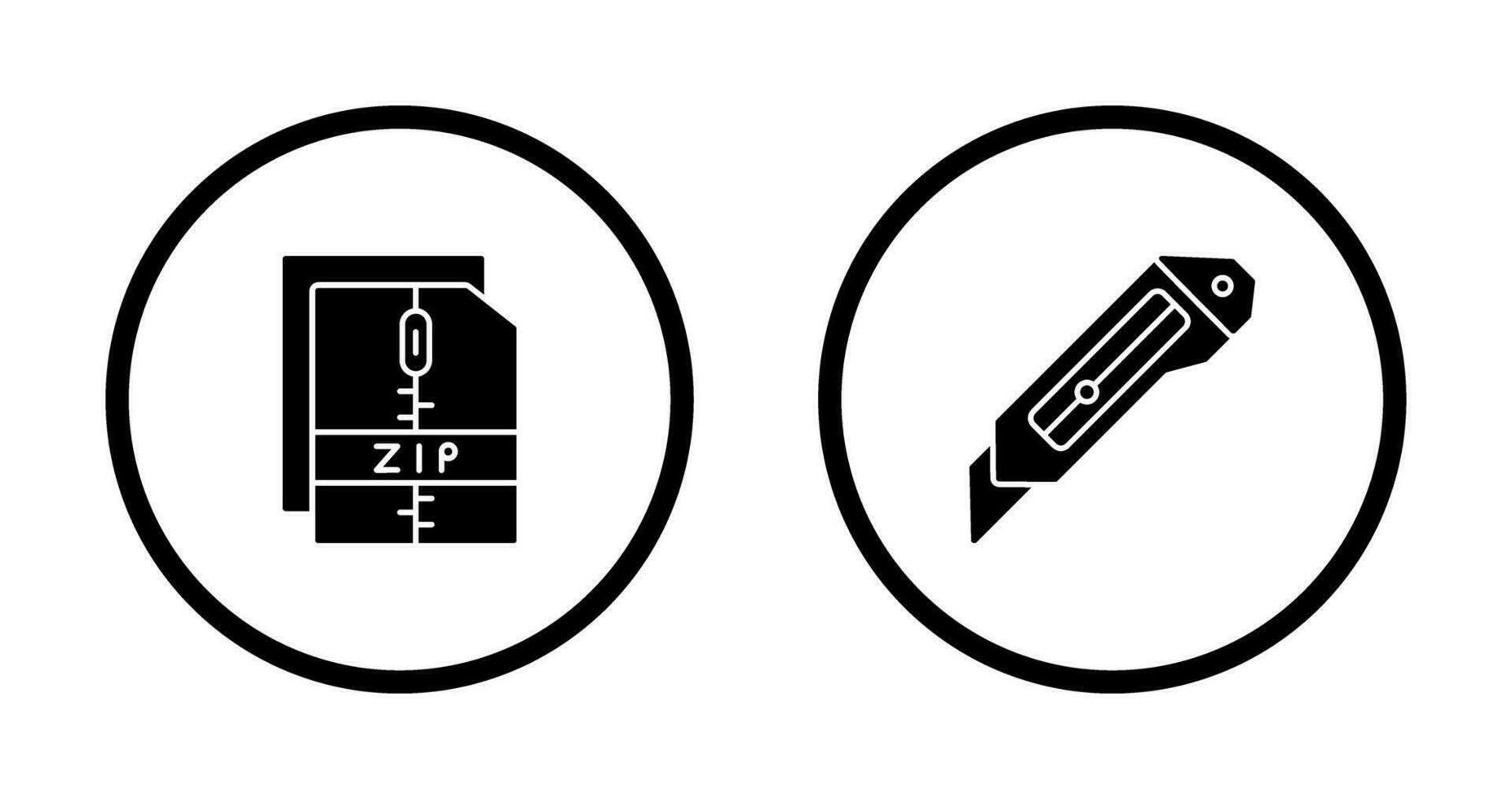 Cutter und Postleitzahl Datei Symbol vektor