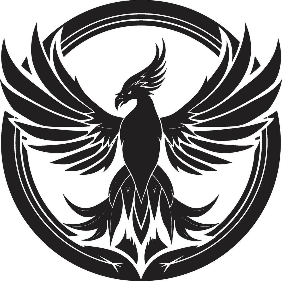 förtrollade eldfågel konstverk kunglig fågel Fenix logotyp begrepp vektor