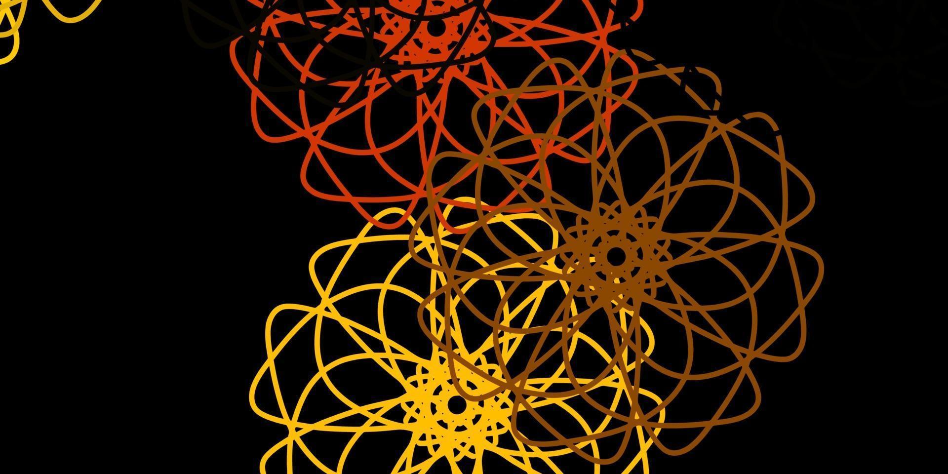 mörkgrön, gul vektormall med abstrakta former. vektor