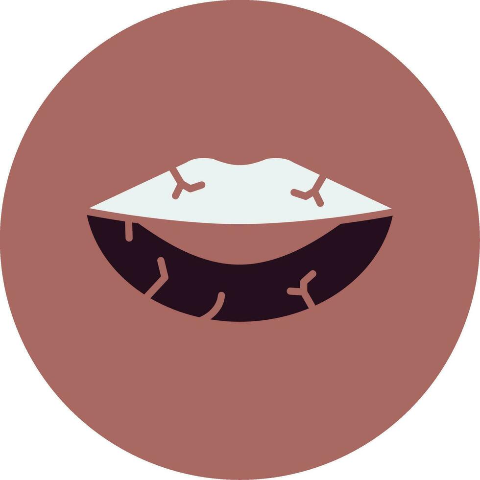 getrocknet Lippen Vektor Symbol