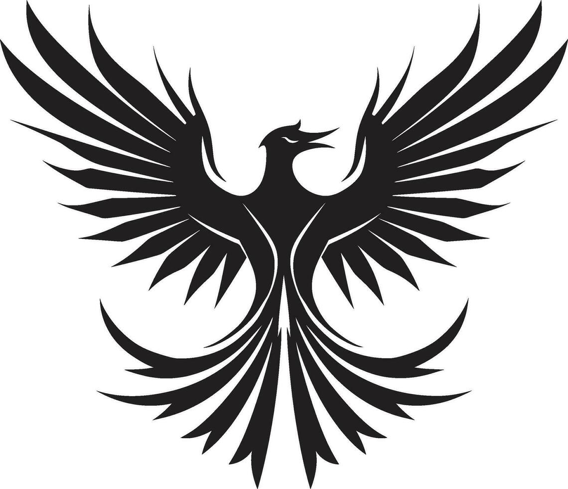 rätselhaft Phönix Grafik Symbol dunkel Phönix Logo Kennzeichen vektor