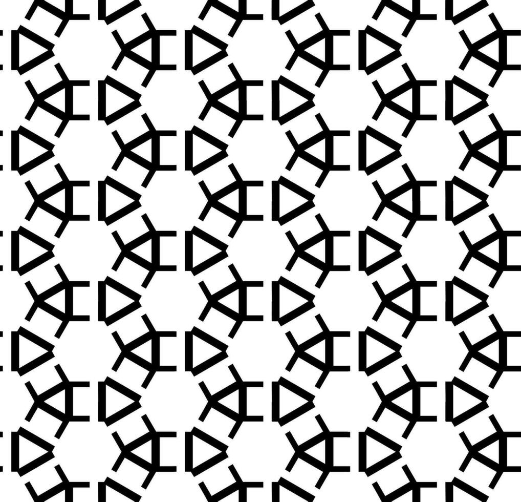 svart och vit sömlös abstrakt mönster. bakgrund och bakgrund. gråskale dekorativ design. mosaik- ornament. vektor grafisk illustration.