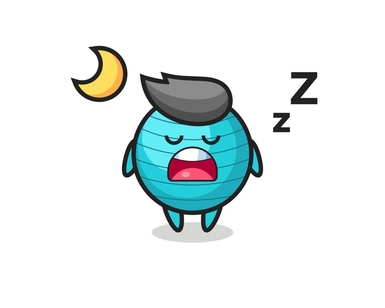 träningsboll tecken illustration sover på natten vektor