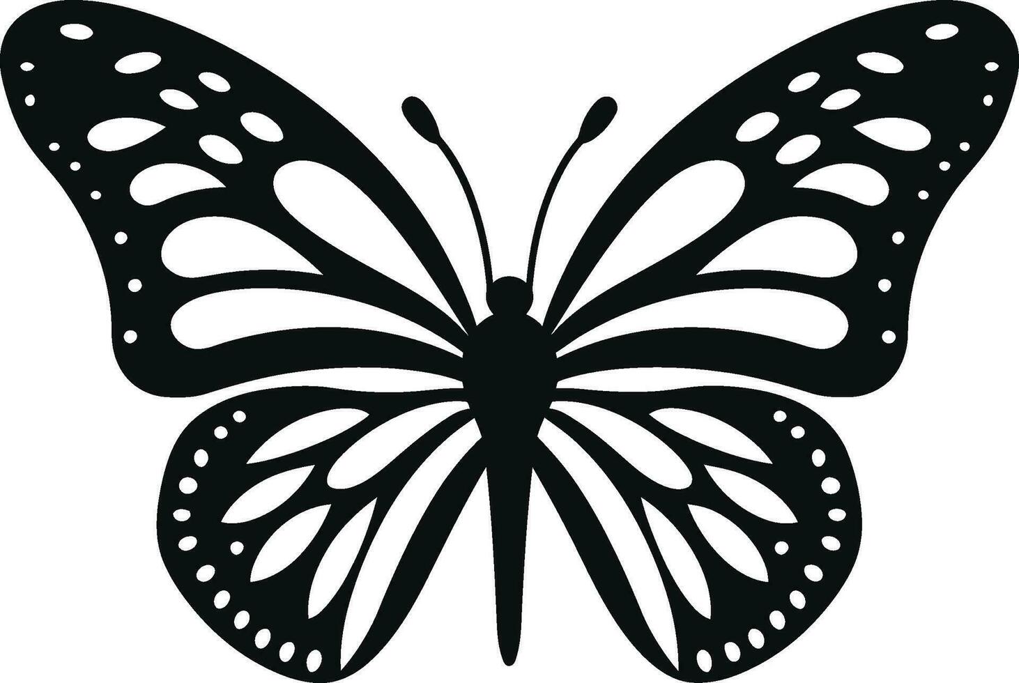 geformt Eleganz im Bewegung schwarz Vektor Schmetterling schwarz Schmetterling Symbol ein Kennzeichen von Kompliziertheit