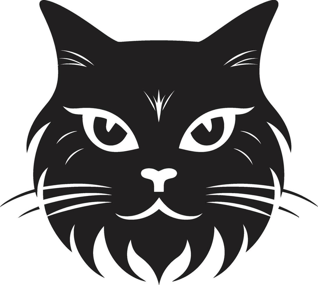 stürzen Katze glatt branding künstlerisch Katze Symbol monochromatisch Schönheit vektor