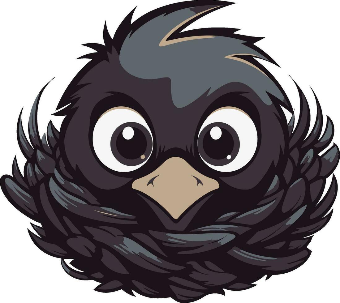 Nest von Kompliziertheit noir Vogel Nest Symbol raffiniert Vogel Zuhause schwarz Vektor Vogel Nest