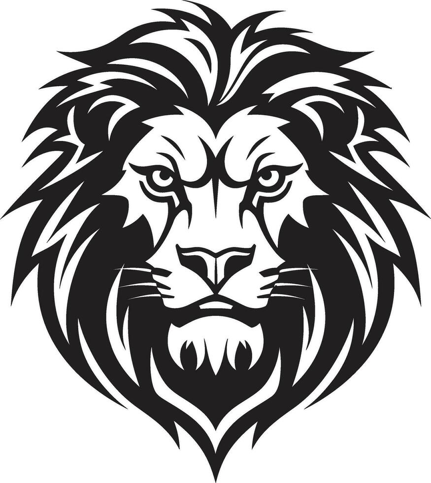 bläck svart lejon logotyp vektor illustration vilde elegans svart lejon vektor design