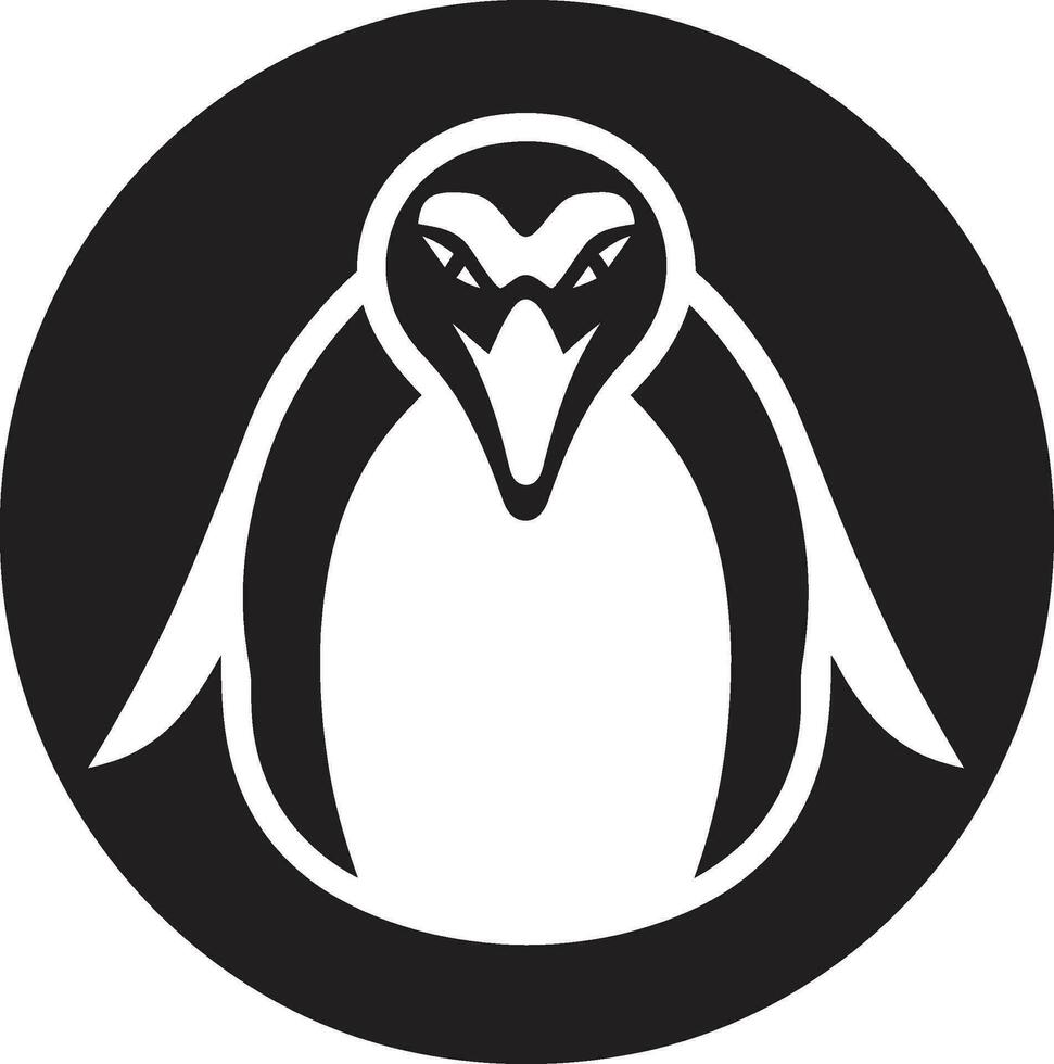monochromatisch Schönheit im das Arktis Pinguin Emblem im noir das Kunst von eisig Pinguine schwarz Vektor Logos kalt Serenade
