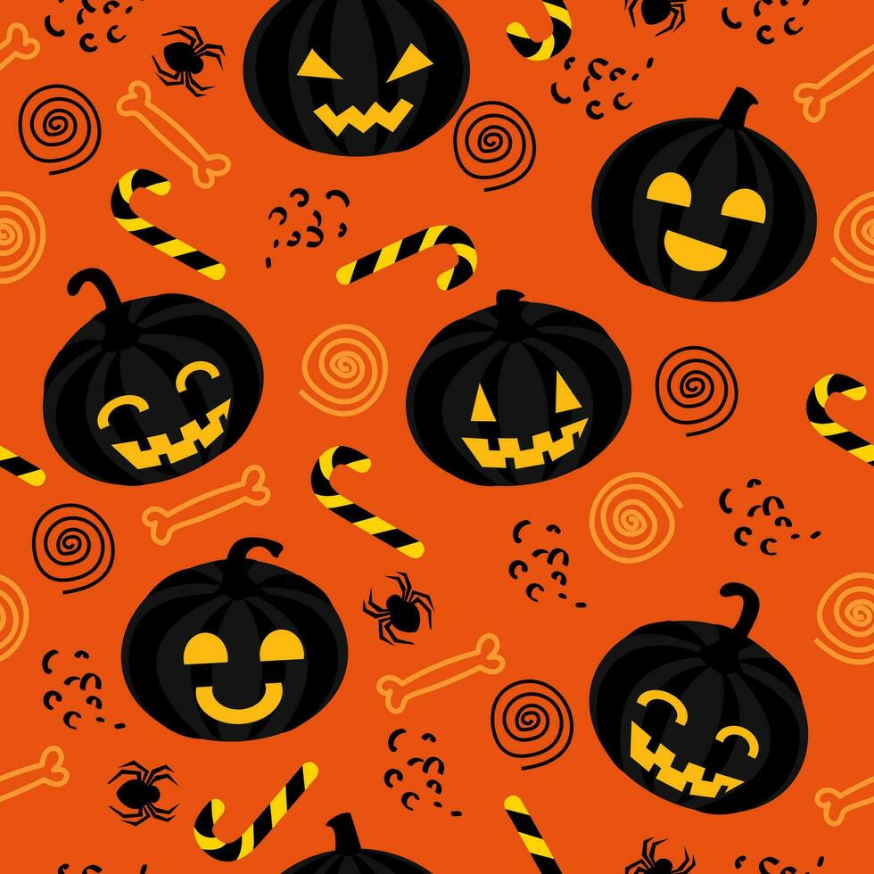halloween sömlös mönster för skriva ut, vektor bild