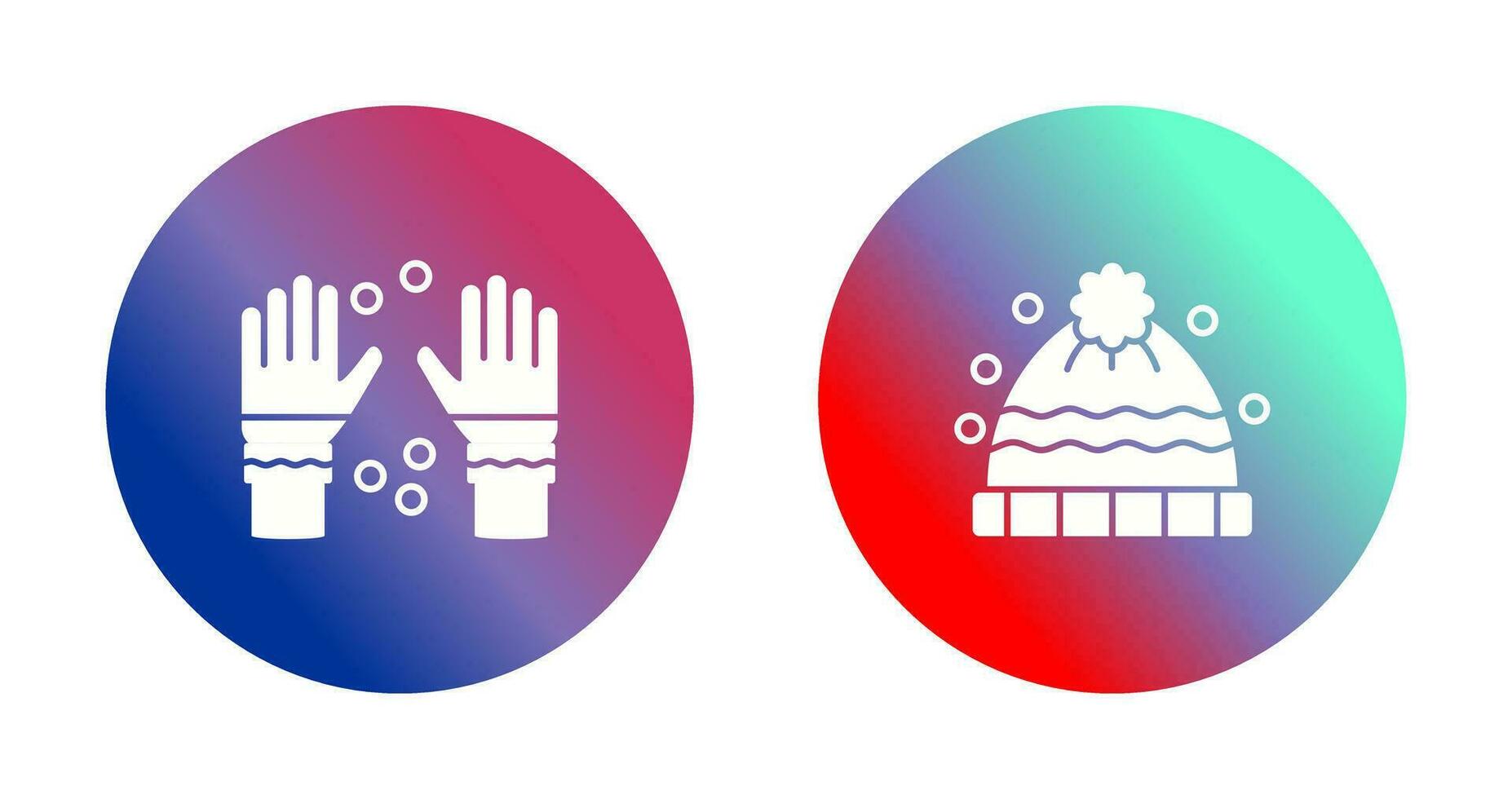 Winter Handschuhe und Winter Hut Symbol vektor