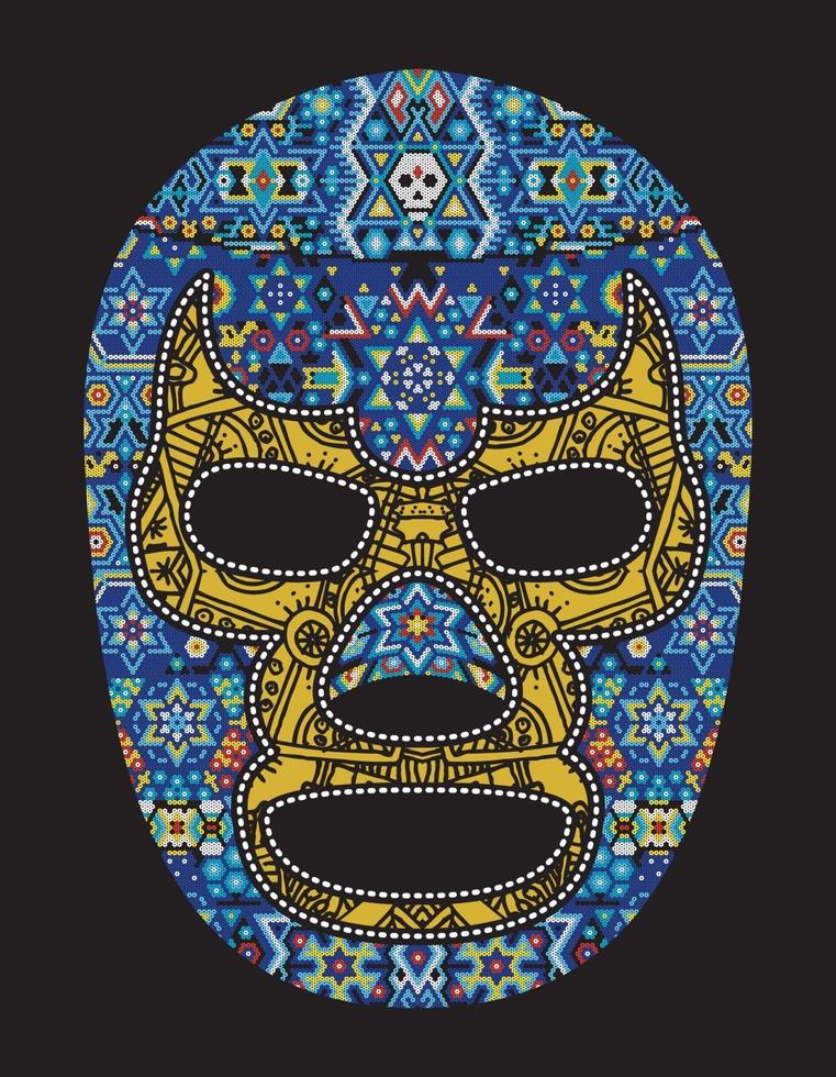 brottarmask huichol mexico vektor