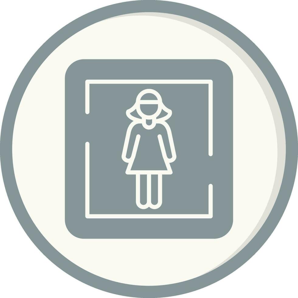 weiblich Toilette Zeichen Vektor Symbol