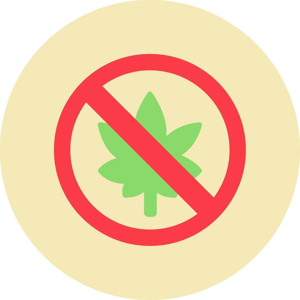 Nein Cannabis Vektor Symbol