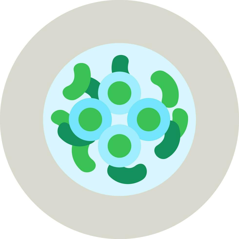 gloeocapsa cyanobakterier vektor ikon