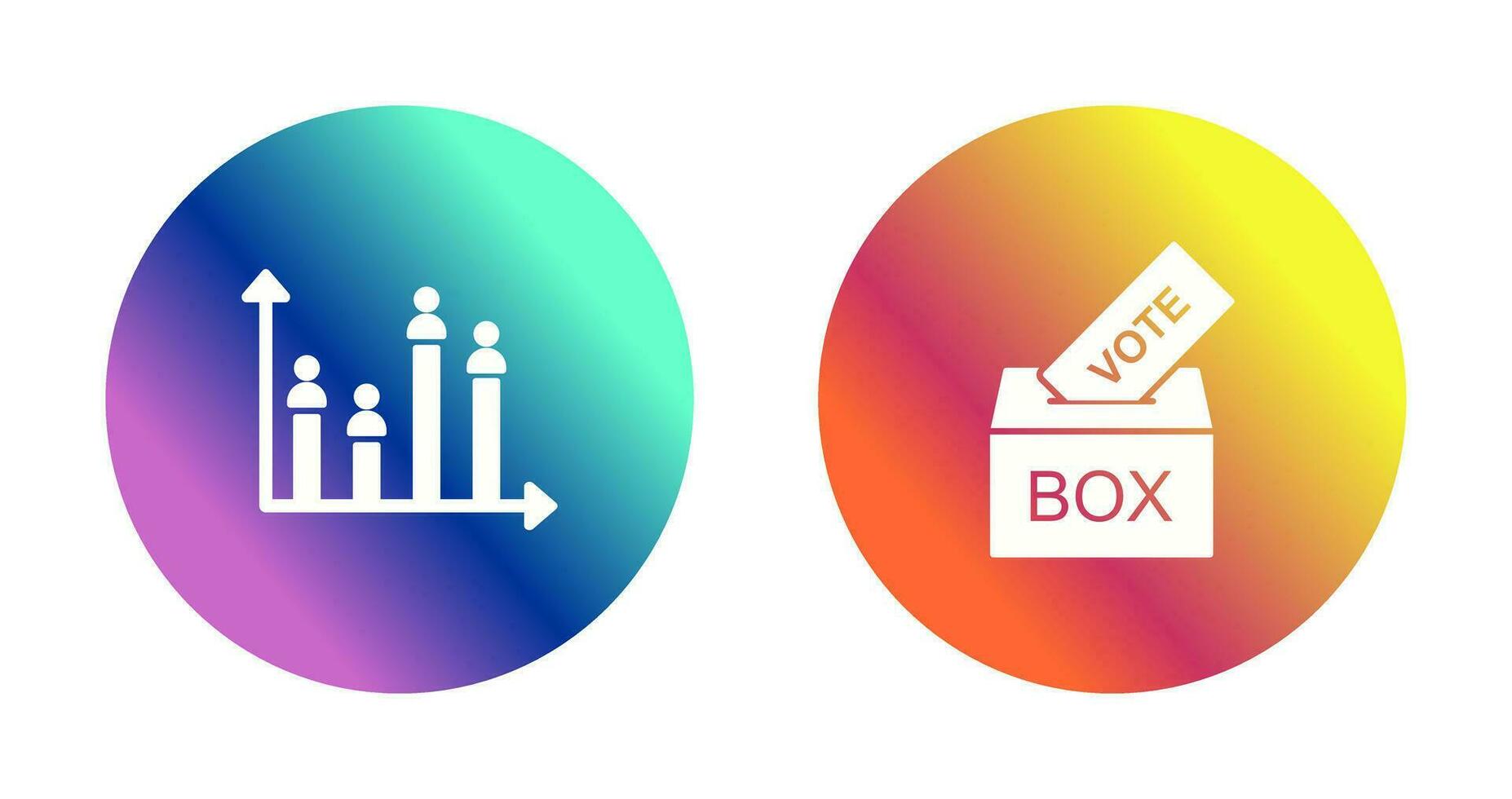 Giing Abstimmung und Kandidat und Graph Symbol vektor