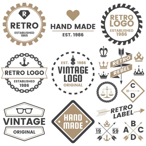 Vintage Retro Vector Logo för banner