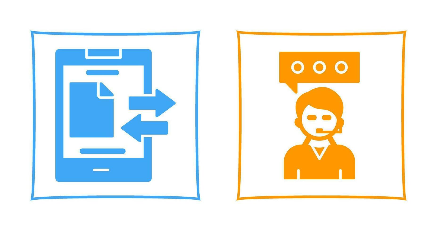 Daten Transfer und Klient Bedienung Symbol vektor