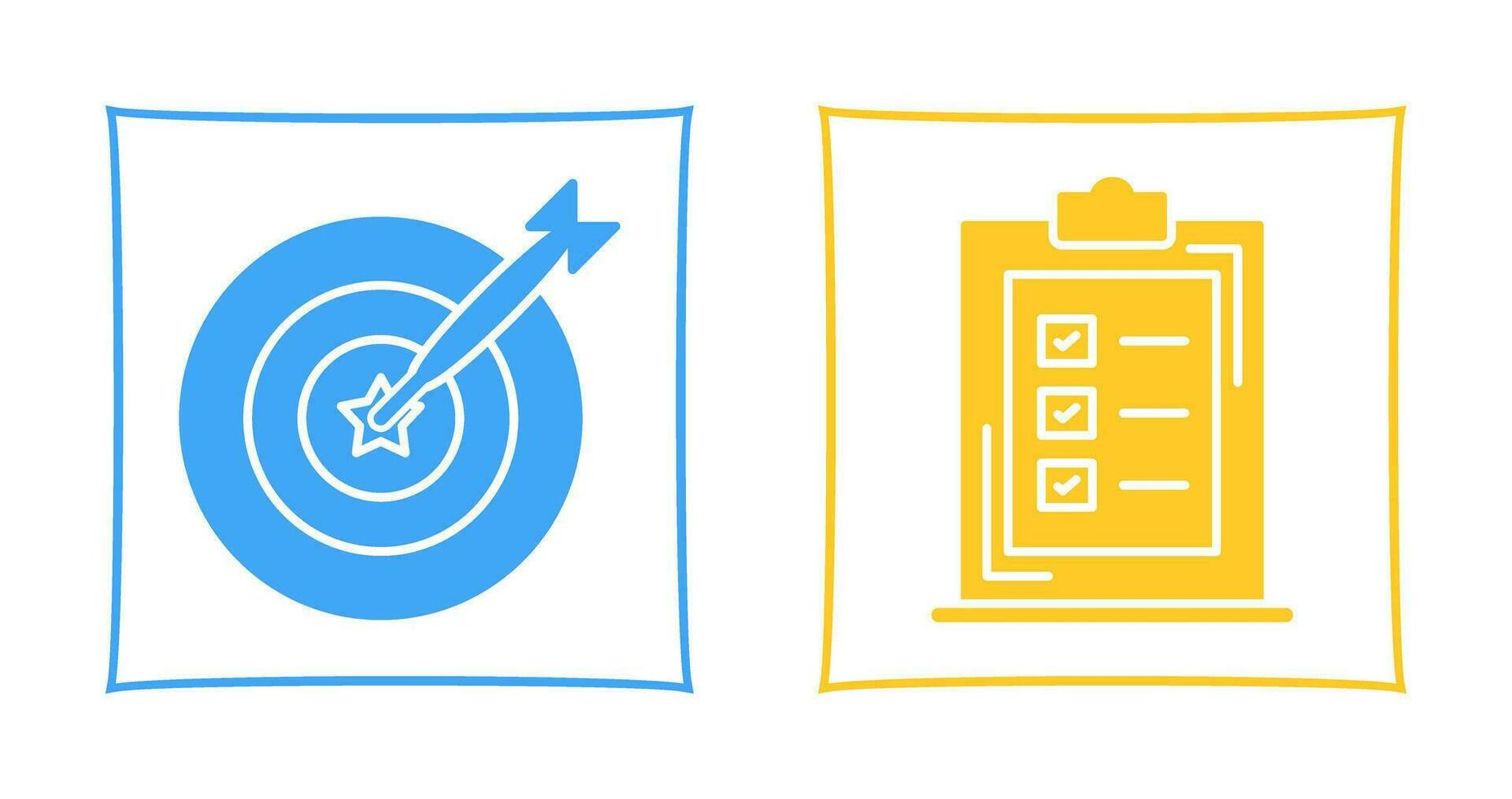 Pfeil und Checkliste Symbol vektor