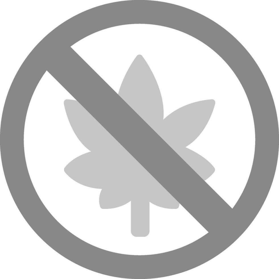Nein Cannabis Vektor Symbol