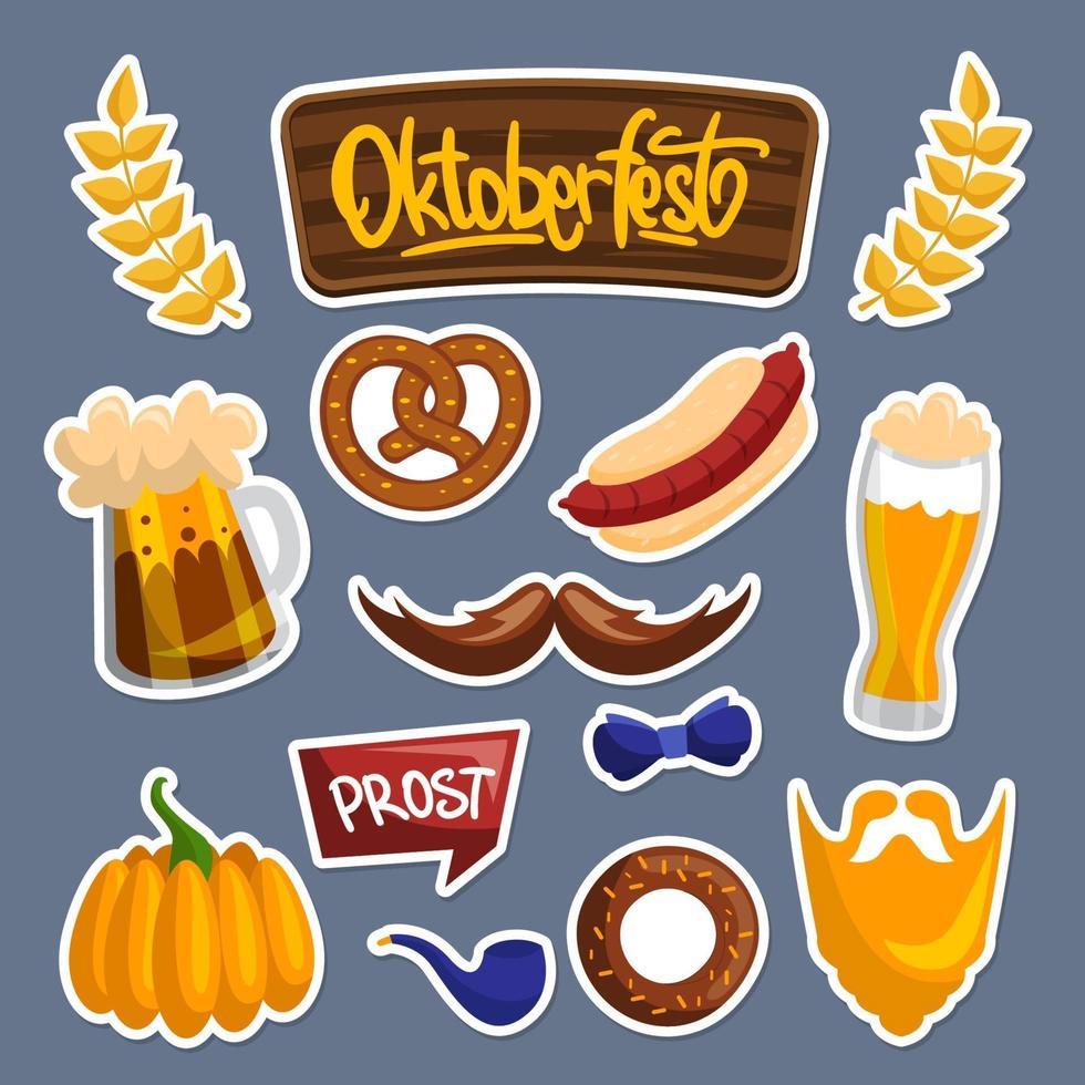 Oktoberfest-Aufkleber-Set vektor