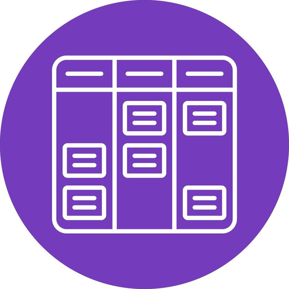 Kanban-Vektorsymbol vektor