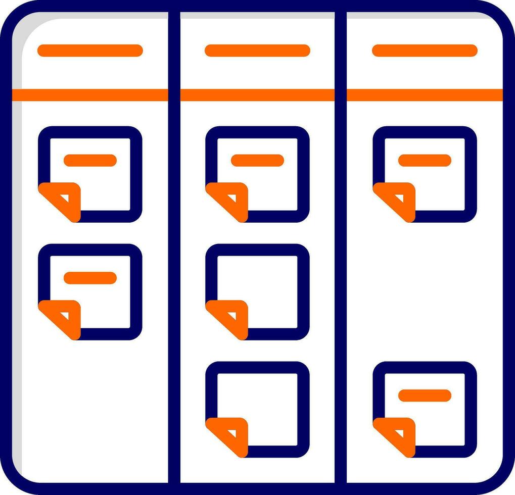 Kanban-Vektorsymbol vektor