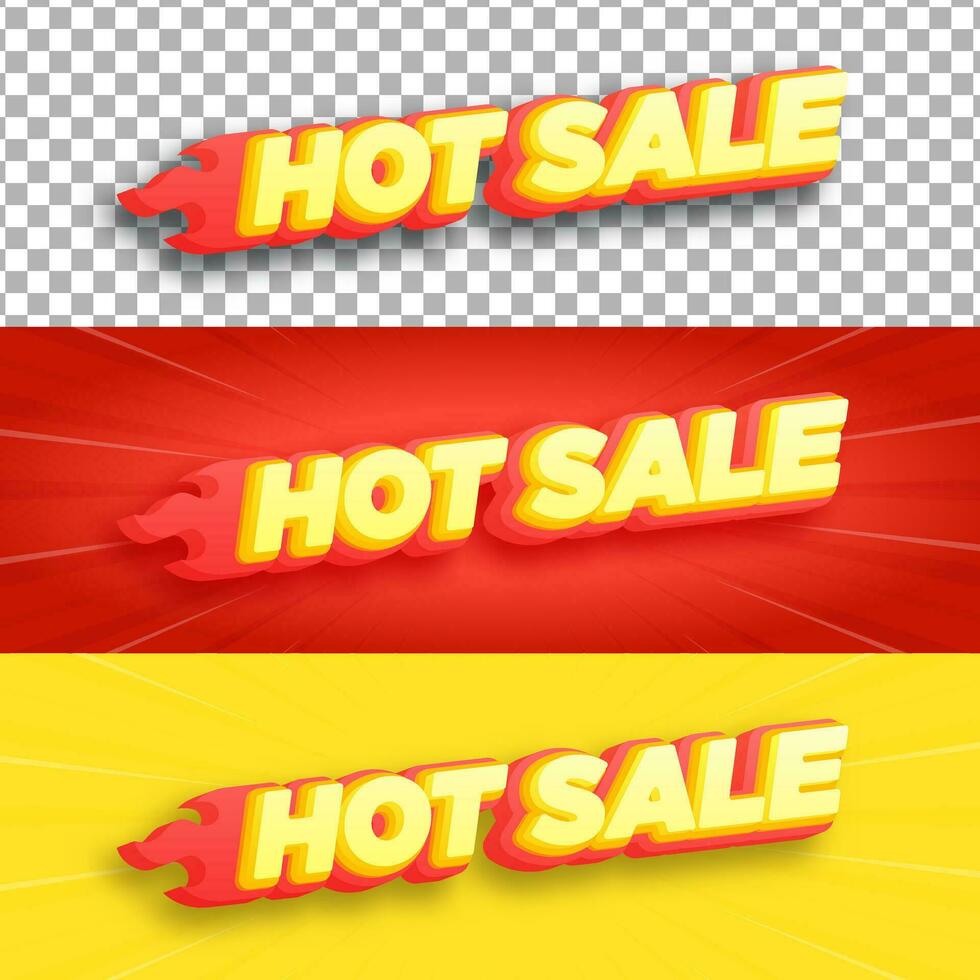 heiß Verkauf Poster oder Banner mit heiß Feuer. 3d Text heiß Der Umsatz Banner Vorlage Design Kampagne 02 vektor