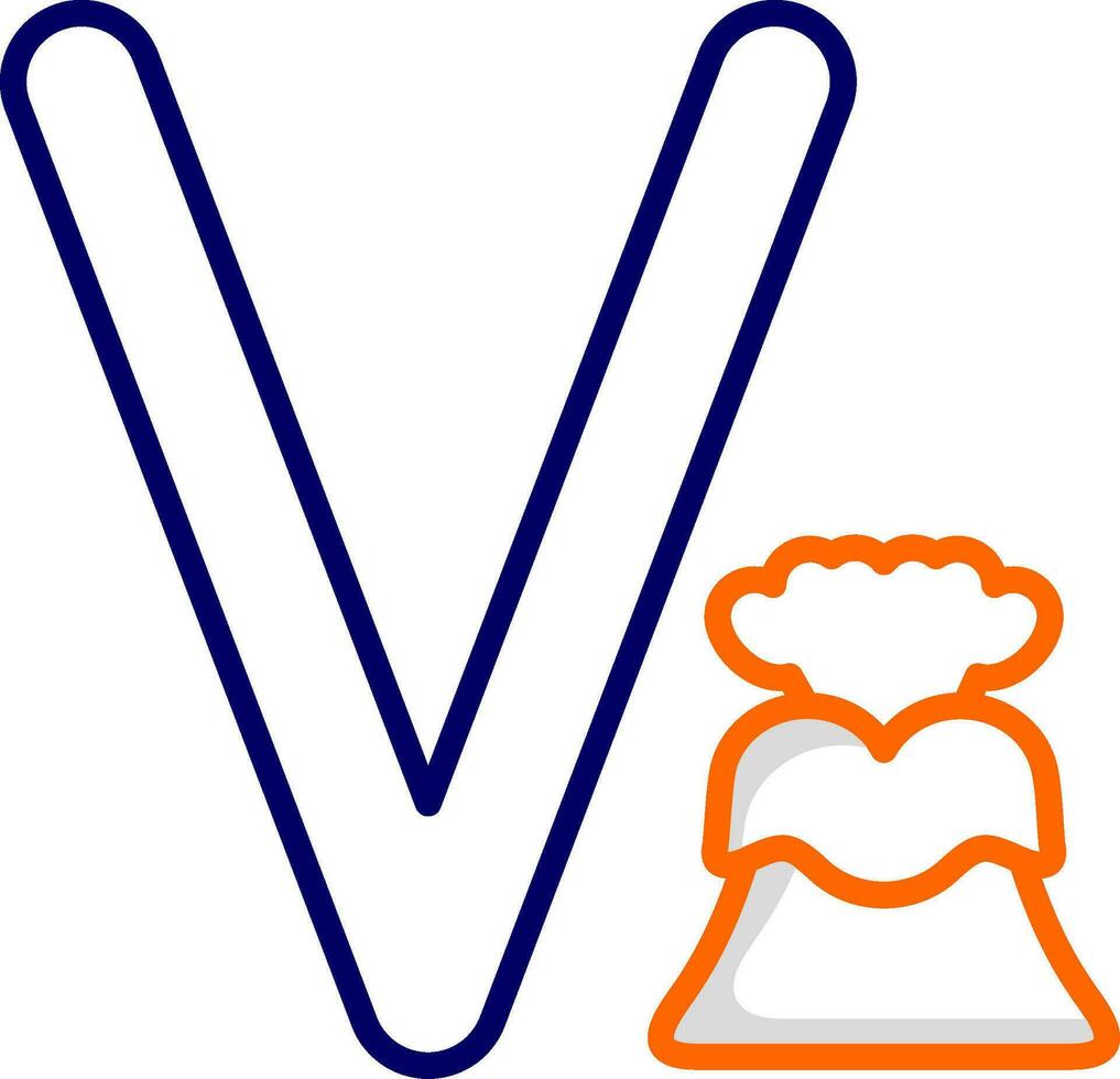 klein v Vektor Symbol