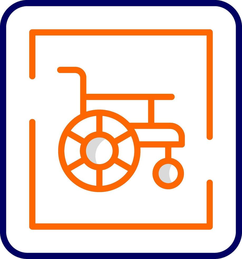 rullstol tecken vektor ikon