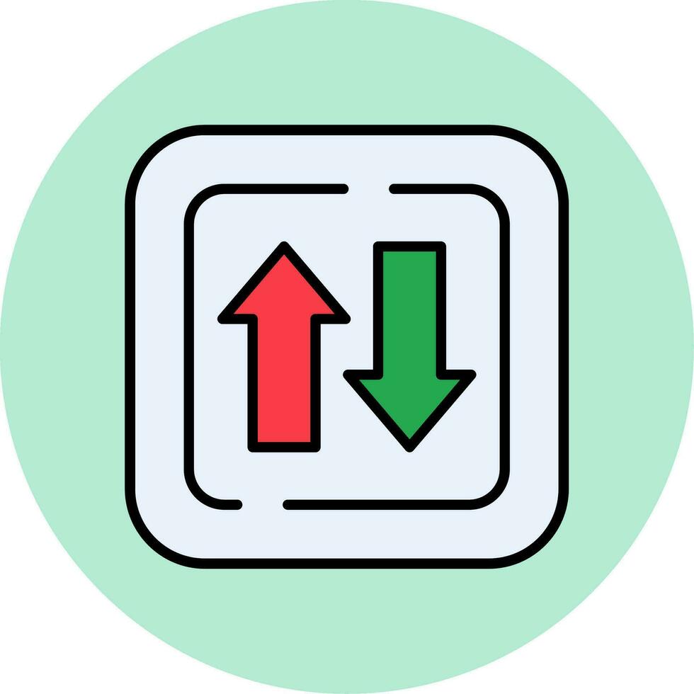 zwei Wege Zeichen Vektor Symbol