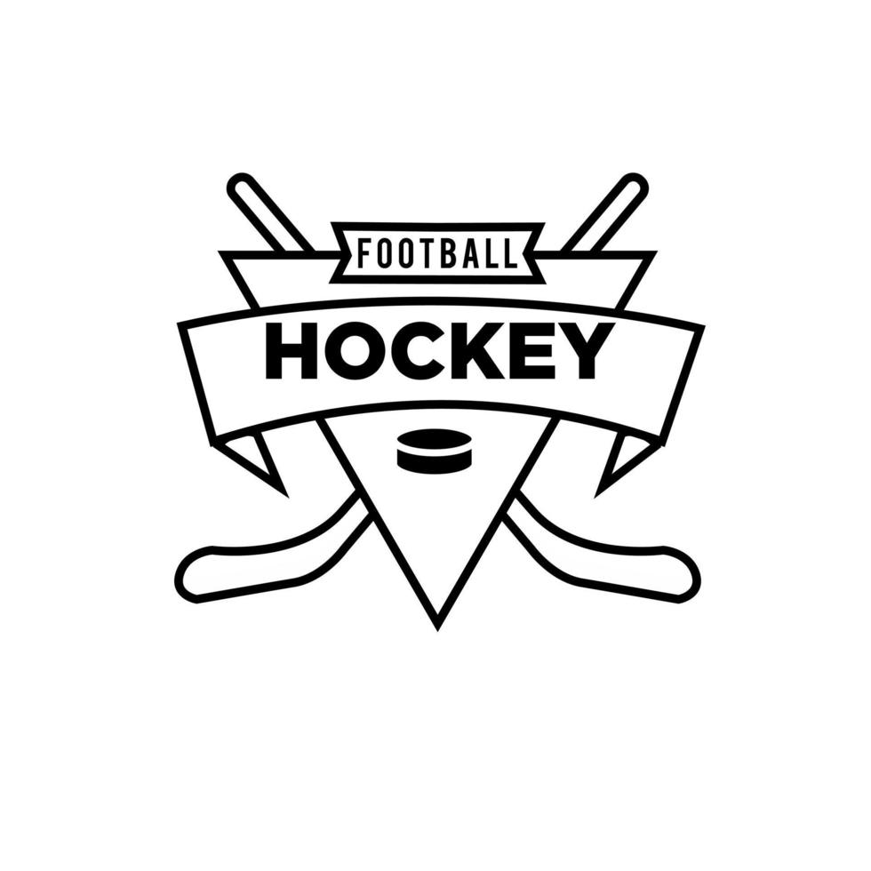 Premium-Hockey-Club-Team-Vektor-Schwarz-Logo-Design-Vorlage vektor