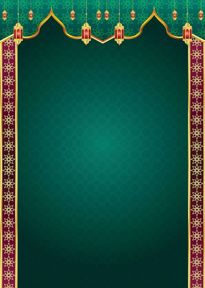 arabicum islamic ramadan kareem dekorativ flygblad baner med Ramadhan lykta eid al fitr bakgrund vektor