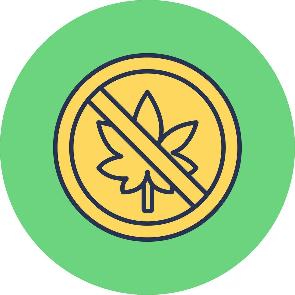 Nein Cannabis Vektor Symbol