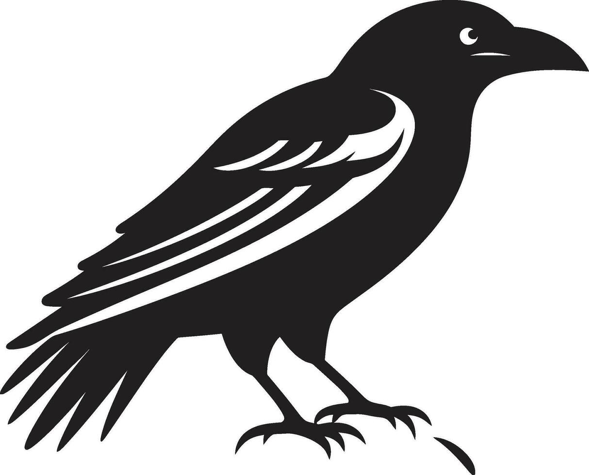 modern Vogel Abzeichen von Exzellenz abstrakt Krähe Vektor Symbol