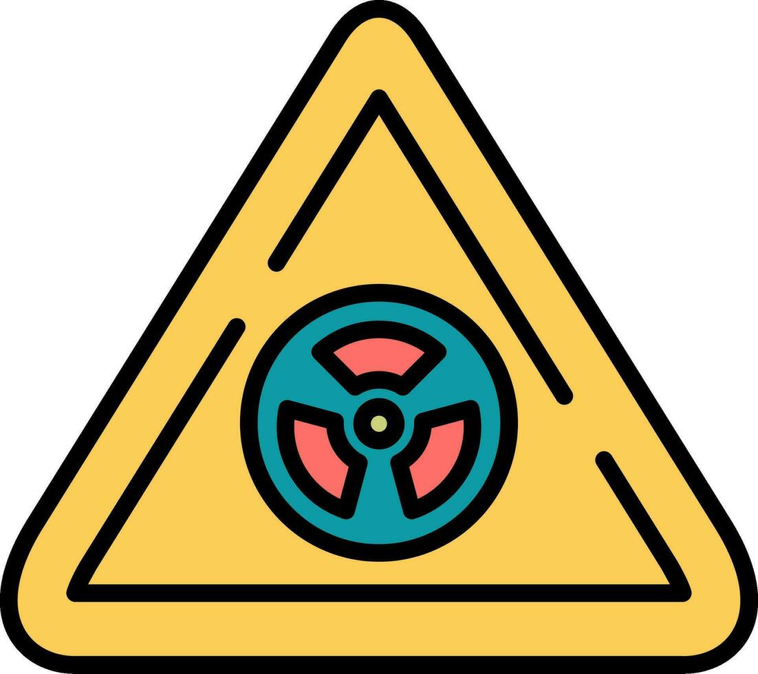 radioaktiv Zeichen Vektor Symbol