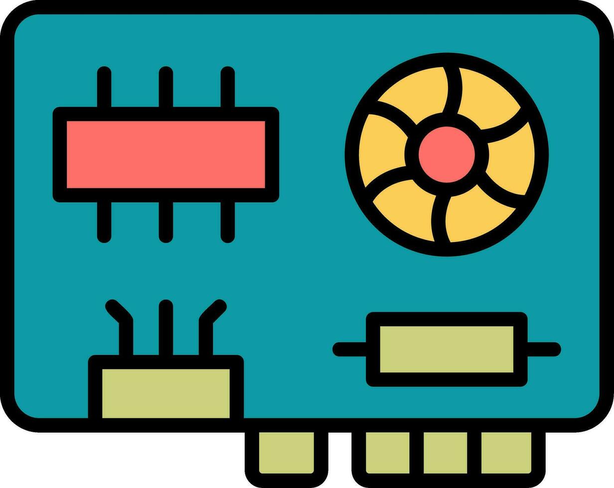 Motherboard-Vektorsymbol vektor